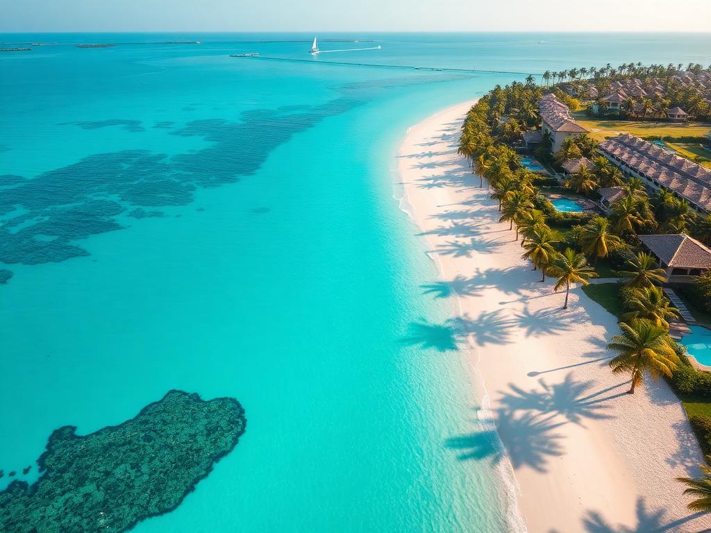 Tropical beach resort destination